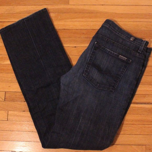 7 For All Mankind Denim - 7 for all Mankind mid rise bootcut dark blue jeans